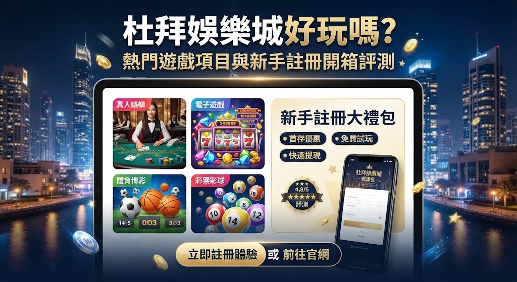 熱門遊戲項目與新手註冊開箱評測